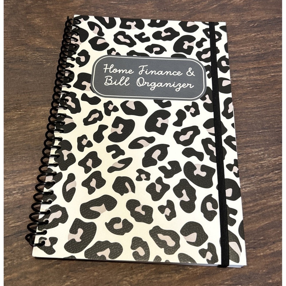 Home Finance Bill Organizer w/ Monthly Pockets Budget Planner Animal Print